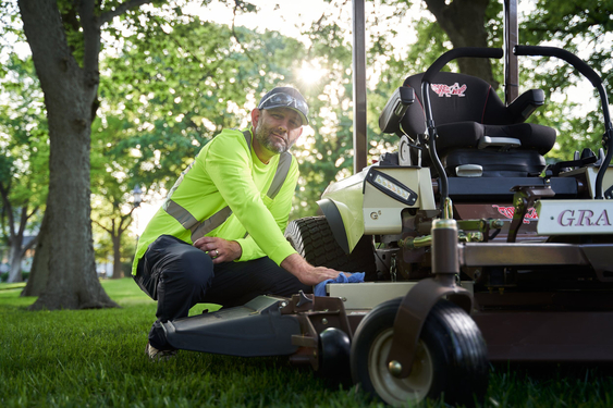Cleaning outside of mower